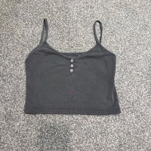 Charcoal Gray Women's Crop Top - final sale